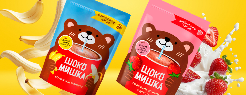 Двойная порция счастья от «Шокомишки»: новые вкусы Клубника со сливками и Банан