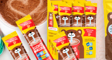 Растворимый какао с натуральным молоком ШОКОмишка теперь, в новой упаковке!