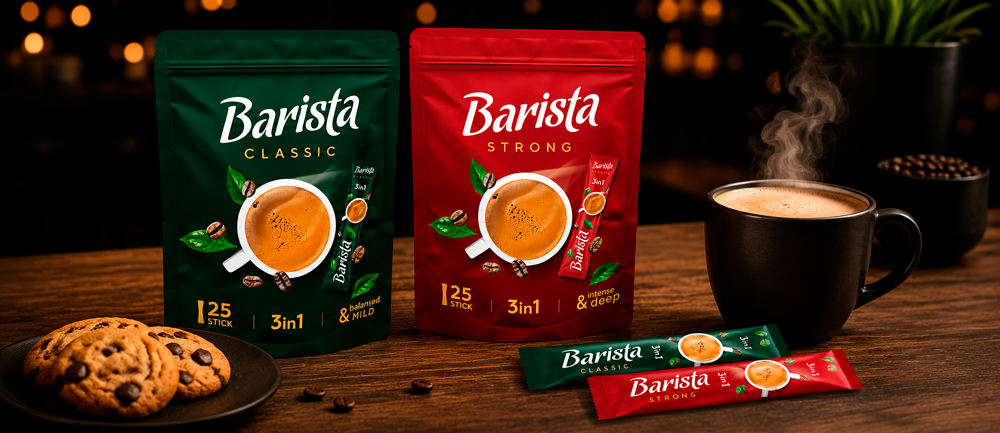 Расширение ассортимента: растворимый кофе 3в1 Barista Classic и Strong